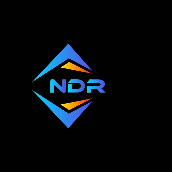 Ndr Abstract Technology Logo Design Black Background Ndr Creative Initials — Stock Vector