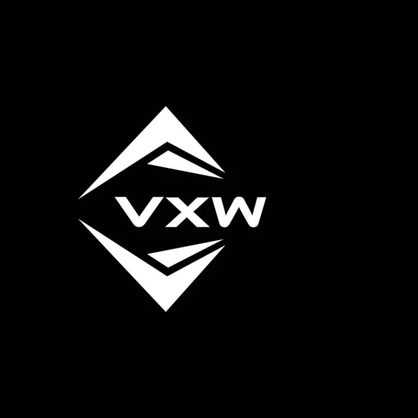 Diseño Logotipo Tecnología Abstracta Vxw Sobre Fondo Negro Vxw Iniciales — Vector de stock
