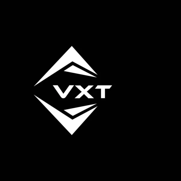 Diseño Logotipo Tecnología Abstracta Vxt Sobre Fondo Negro Vxt Iniciales — Vector de stock
