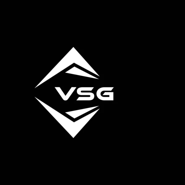 Projeto Abstrato Logotipo Tecnologia Vsg Fundo Preto Vsg Iniciais Criativas —  Vetores de Stock