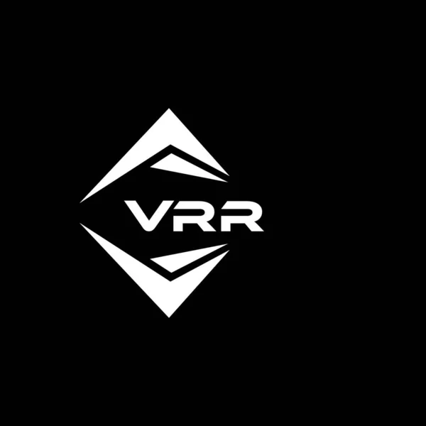 Vrr抽象技術のロゴデザインブラックを背景に Vrrクリエイティブイニシャルレターロゴコンセプト — ストックベクタ
