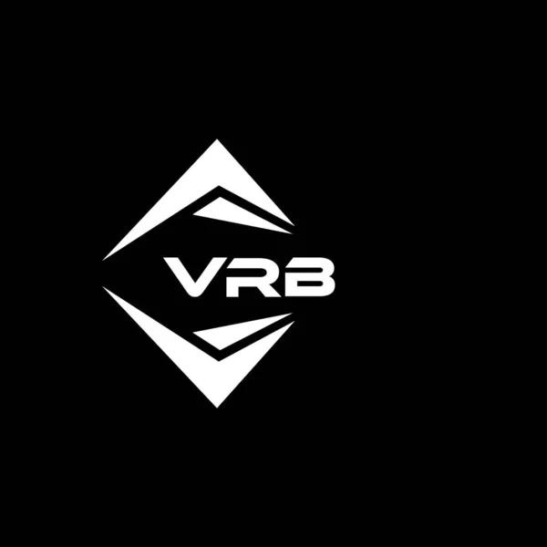 Projeto Abstrato Logotipo Tecnologia Vrb Fundo Preto Vrb Iniciais Criativas —  Vetores de Stock