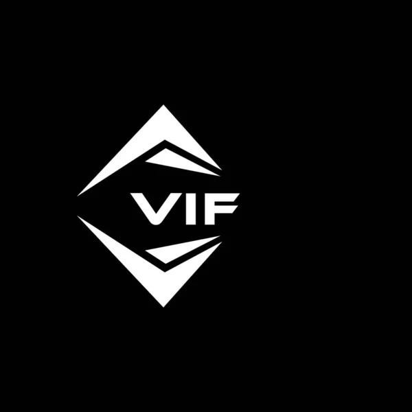 Diseño Logotipo Tecnología Abstracta Vif Sobre Fondo Negro Vif Iniciales — Vector de stock