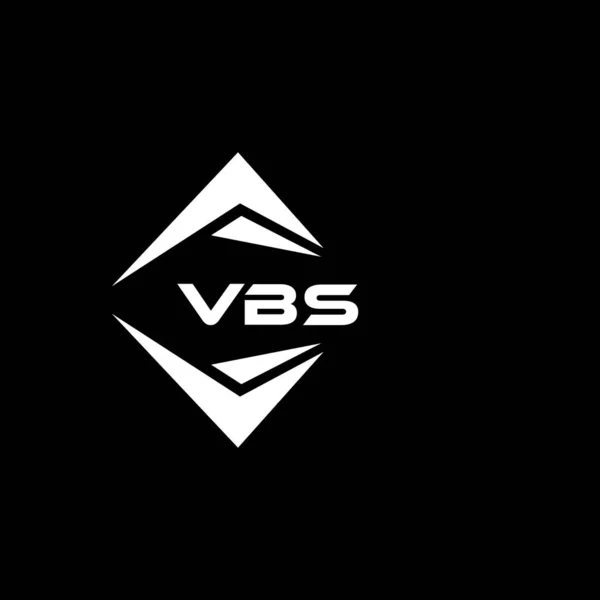 Diseño Logotipo Tecnología Abstracta Vbs Sobre Fondo Negro Vbs Iniciales — Vector de stock
