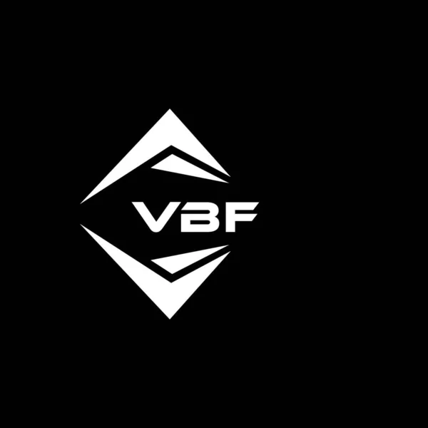 Projeto Abstrato Logotipo Tecnologia Vbf Fundo Preto Vbf Iniciais Criativas —  Vetores de Stock
