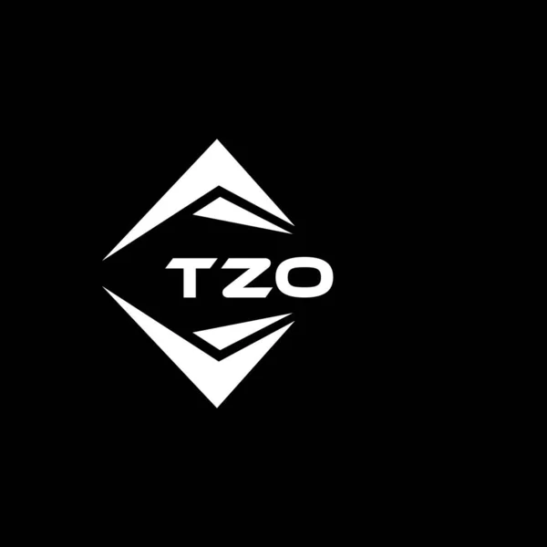 Tzo Design Logotipo Tecnologia Abstrata Fundo Preto Tzo Iniciais Criativas — Vetor de Stock