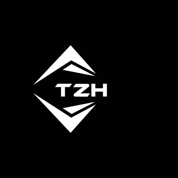 ブラックを基調としたTzh抽象技術のロゴデザイン Tzhクリエイティブイニシャル手紙ロゴコンセプト — ストックベクタ