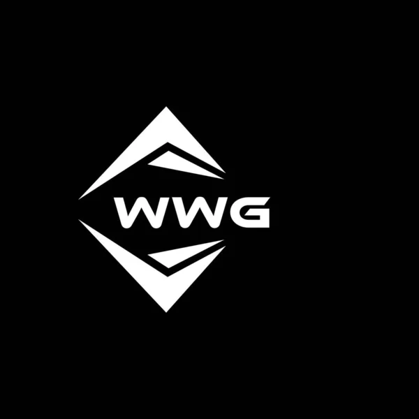 Diseño Logotipo Tecnología Abstracta Wwg Sobre Fondo Negro Wwg Iniciales — Archivo Imágenes Vectoriales