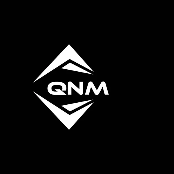 Qnm Abstract Technologie Logo Ontwerp Zwarte Achtergrond Qnm Creatieve Initialen — Stockvector