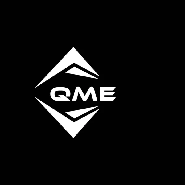 Qme Abstract Technologie Logo Ontwerp Zwarte Achtergrond Qme Creatieve Initialen — Stockvector