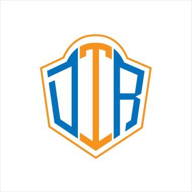 Beyaz arka planda DTR soyut monogram kalkan logosu tasarımı. DTR yaratıcı harflerin baş harfleri. Beyaz arkaplanda DTR soyut monogram kalkan logosu tasarımı. DTR yaratıcı harflerin baş harfleri logosu.