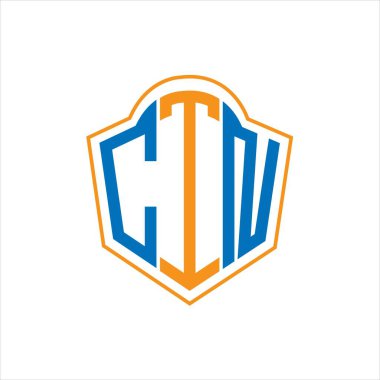 CTN soyut monogram kalkan logosu tasarımı beyaz arkaplanda. CTN yaratıcı harf logosu.