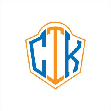 CTK soyut monogram kalkan logosu tasarımı beyaz arkaplanda. CTK yaratıcı harfler harfi logosu.