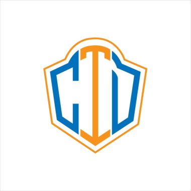 Beyaz arka planda CTD soyut monogram kalkan logosu tasarımı. CTD yaratıcı baş harfler harfi logosu.
