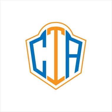 Beyaz arka planda CTA soyut monogram kalkan logosu tasarımı. CTA yaratıcı harfler harfi logosu.