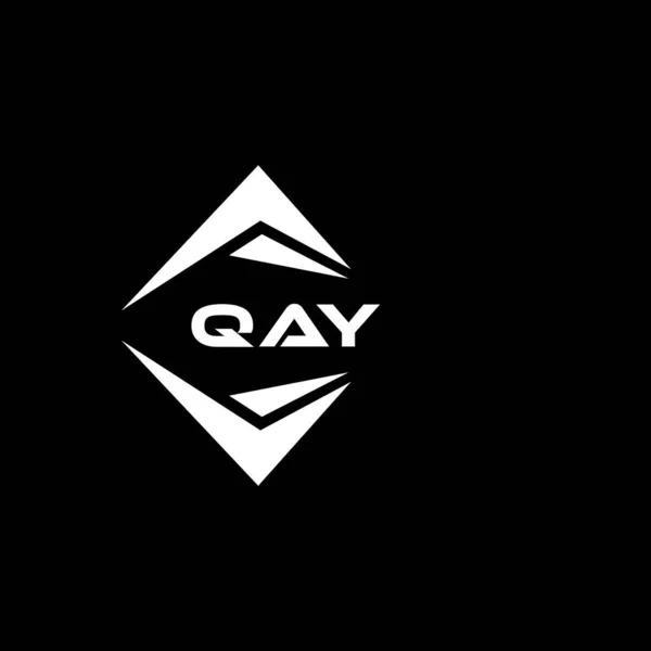 Qay Абстрактный Дизайн Логотипа Технологии Черном Фоне Концепция Логотипа Инициалами — стоковый вектор