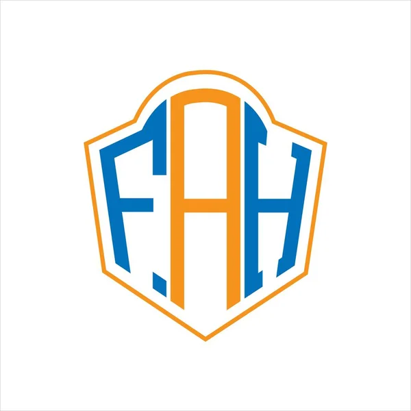 Fah Abstract Monogram Schild Logo Ontwerp Witte Achtergrond Fah Creatieve — Stockvector