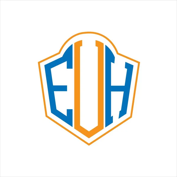 Evh Design Abstrait Logo Bouclier Monogramme Sur Fond Blanc Evh — Image vectorielle