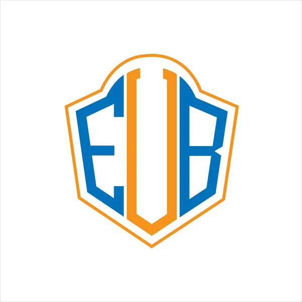 Diseño Abstracto Del Logotipo Del Escudo Del Monograma Evb Sobre — Archivo Imágenes Vectoriales