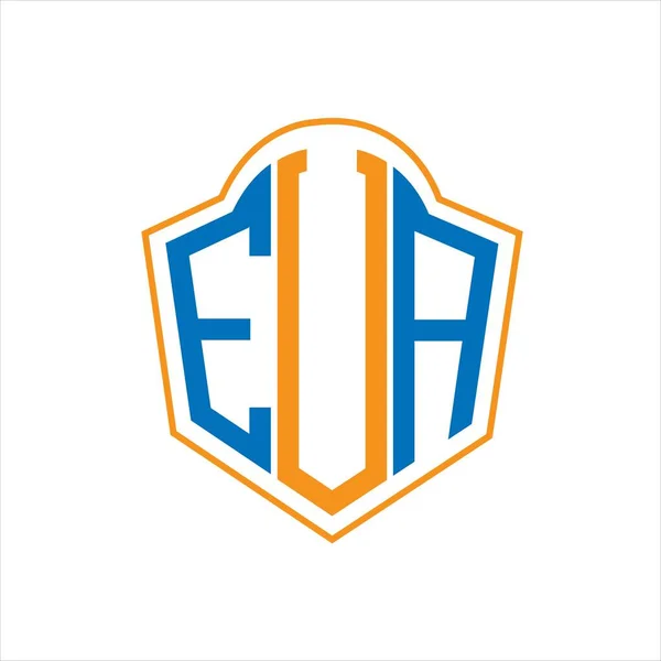Diseño Abstracto Del Logotipo Del Escudo Del Monograma Eva Sobre — Archivo Imágenes Vectoriales