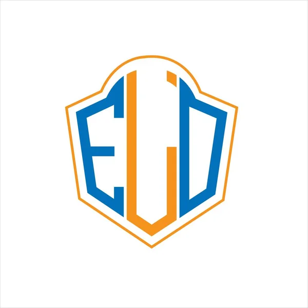 Elo Diseño Abstracto Del Logotipo Del Escudo Del Monograma Sobre — Archivo Imágenes Vectoriales