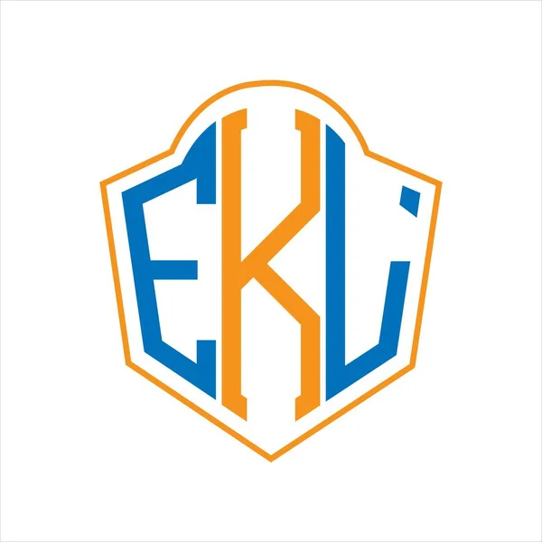 Дизайн Логотипа Ekl Белом Фоне Логотип Ekl Creative Initials — стоковый вектор