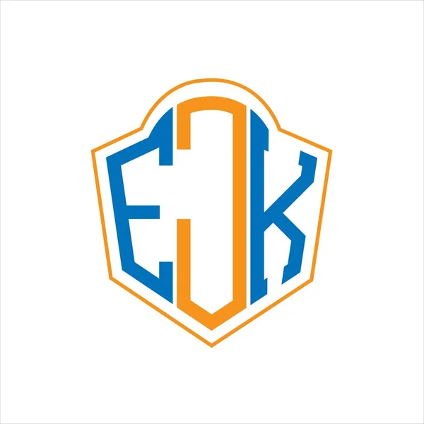 Дизайн Логотипа Ejk Белом Фоне Логотип Творческих Инициалов Ejk — стоковый вектор