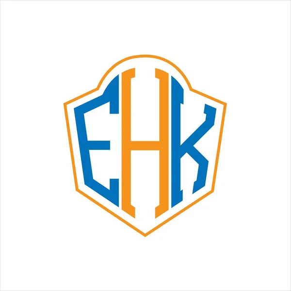 Ehk Абстрактный Дизайн Логотипа Монограммы Щит Белом Фоне Логотип Творческих — стоковый вектор