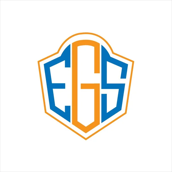 Egs Abstract Monogram Shield Logo Design White Background Egs Creative — Stock Vector