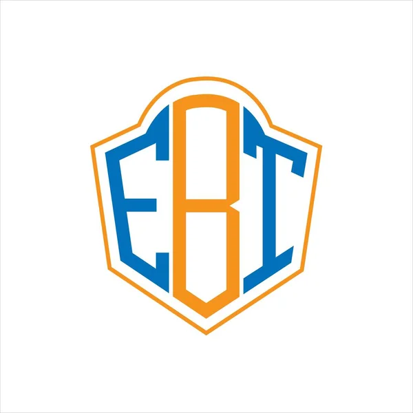 Ebt Design Abstrait Logo Bouclier Monogramme Sur Fond Blanc Ebt — Image vectorielle
