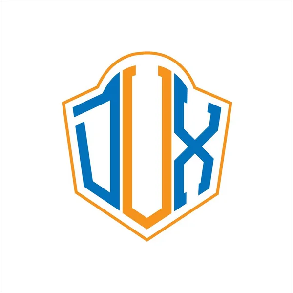 Abstrakcyjny Projekt Logo Tarczy Monograficznej Dvx Białym Tle Kreatywne Inicjały — Wektor stockowy
