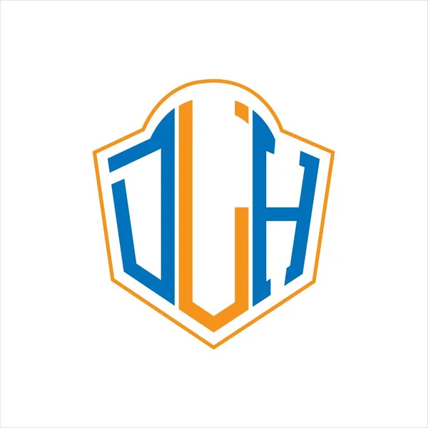 Dlh Abstract Monogram Schild Logo Ontwerp Witte Achtergrond Dlh Creatieve — Stockvector
