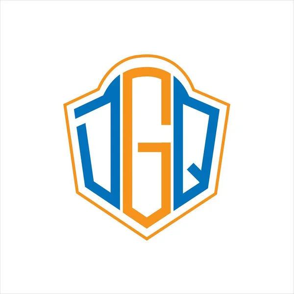 Dgq Αφηρημένο Μονόγραμμα Ασπίδα Λογότυπο Σχεδιασμό Λευκό Φόντο Λογότυπος Επιστολών — Διανυσματικό Αρχείο