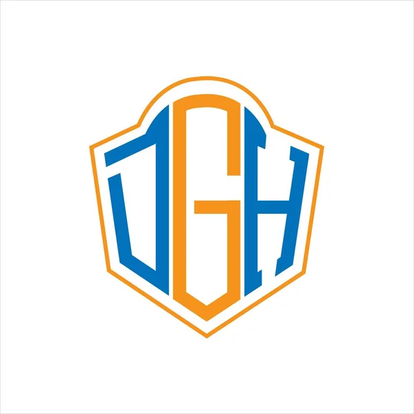 Dgh Αφηρημένο Μονόγραμμα Ασπίδα Λογότυπο Σχεδιασμό Λευκό Φόντο Dgh Δημιουργικά — Διανυσματικό Αρχείο