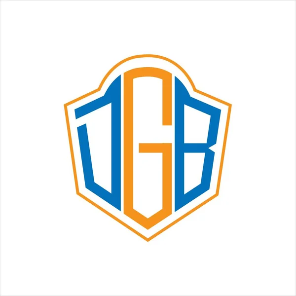 Dgb Αφηρημένο Μονόγραμμα Ασπίδα Λογότυπο Σχεδιασμό Λευκό Φόντο Λογότυπο Γραμμάτων — Διανυσματικό Αρχείο
