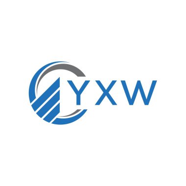 Beyaz arka planda YXW Flat muhasebe logosu tasarımı. YXW yaratıcı harflerin baş harfleri grafik harfi logosu konsepti. YXW işletme finans logosu tasarımı.