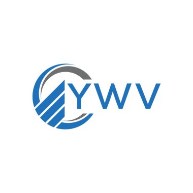 Beyaz arka planda YWV Düz Muhasebe logosu tasarımı. YWV 'nin yaratıcı harflerinin baş harfleri Grafik Harfi Logosu. YWV işletme finans logosu tasarımı.
