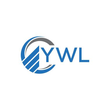 Beyaz arka planda YWL Düz Muhasebe logosu tasarımı. YWL yaratıcı harflerin baş harfleri grafik harfi logosu. YWL işletme finans logosu tasarımı.