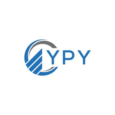 Beyaz arka planda YPY Düz Muhasebe logosu tasarımı. YPY yaratıcı harflerin baş harfleri grafik harfi logosu konsepti. YPY işletme finans logosu tasarımı.