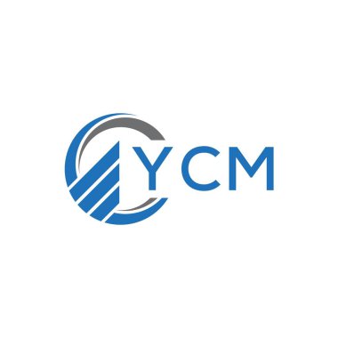 Beyaz arka planda YCM Flat muhasebe logosu tasarımı. YCM yaratıcı harflerin baş harfleri, grafiksel logo konsepti. YCM işletme finans logosu tasarımı.