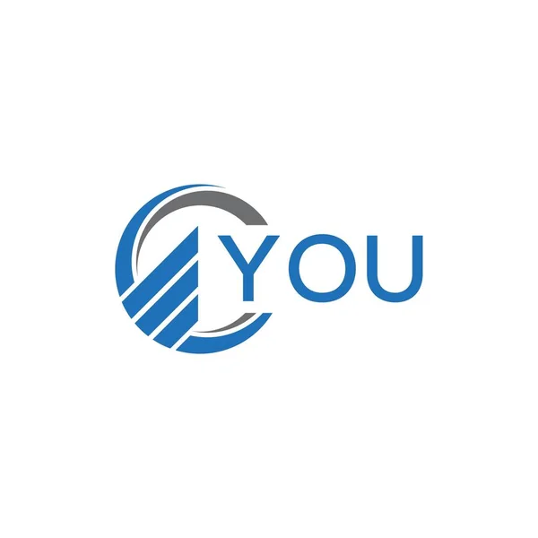 You Flache Buchhaltung Logo Design Auf Weißem Hintergrund Sie Kreative — Stockvektor
