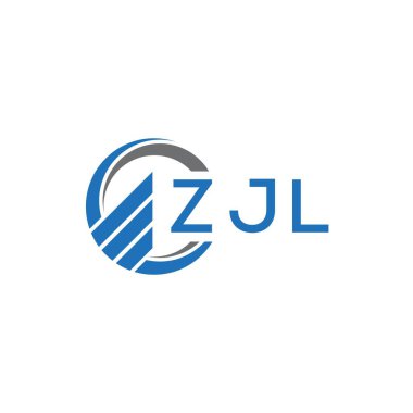 Beyaz arka planda ZJL Düz Muhasebe logosu tasarımı. ZJL yaratıcı baş harfleri Growth grafik harf logosu kavramı. ZJL işletme finans logosu tasarımı.