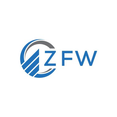 Beyaz arka planda ZFW Düz muhasebe logosu tasarımı. ZFW yaratıcı harflerin baş harfleri grafik harfi logosu konsepti. ZFW işletme finans logosu tasarımı.