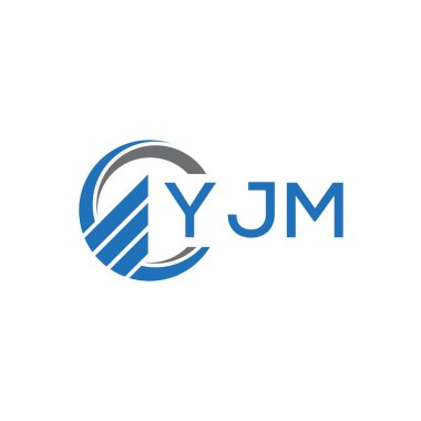 Beyaz arka planda YJM Düz Muhasebe logosu tasarımı. YJM yaratıcı harflerin baş harfleri, grafiksel logo konsepti. YJM işletme finans logosu tasarımı.