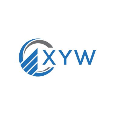 Beyaz arka planda XYW Düz muhasebe logosu tasarımı. XYW yaratıcı harflerin baş harfleri grafik harfi logosu konsepti. XYW işletme finans logosu tasarımı.