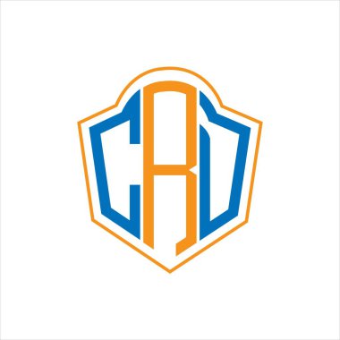 CRD abstract monogram shield logo design on white background. CRD creative initials letter logo.	