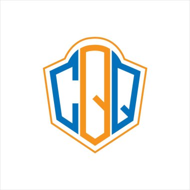 CQQ abstract monogram shield logo design on white background. CQQ creative initials letter logo.	
