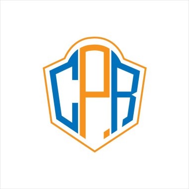 CPR abstract monogram shield logo design on white background. CPR creative initials letter logo.	