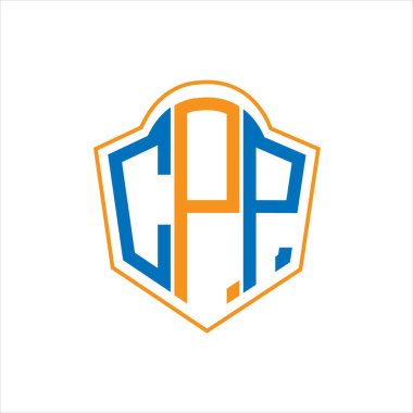 CPP abstract monogram shield logo design on white background. CPP creative initials letter logo.	