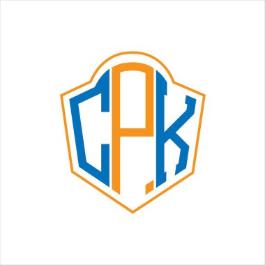 CPK abstract monogram shield logo design on white background. CPK creative initials letter logo.	